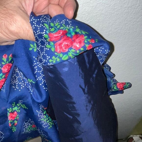 Kleemeier Hof Vintage 70's Maxi Dress, Boho, Hippie Chic, Floral Print Sz 40 - Picture 12 of 14